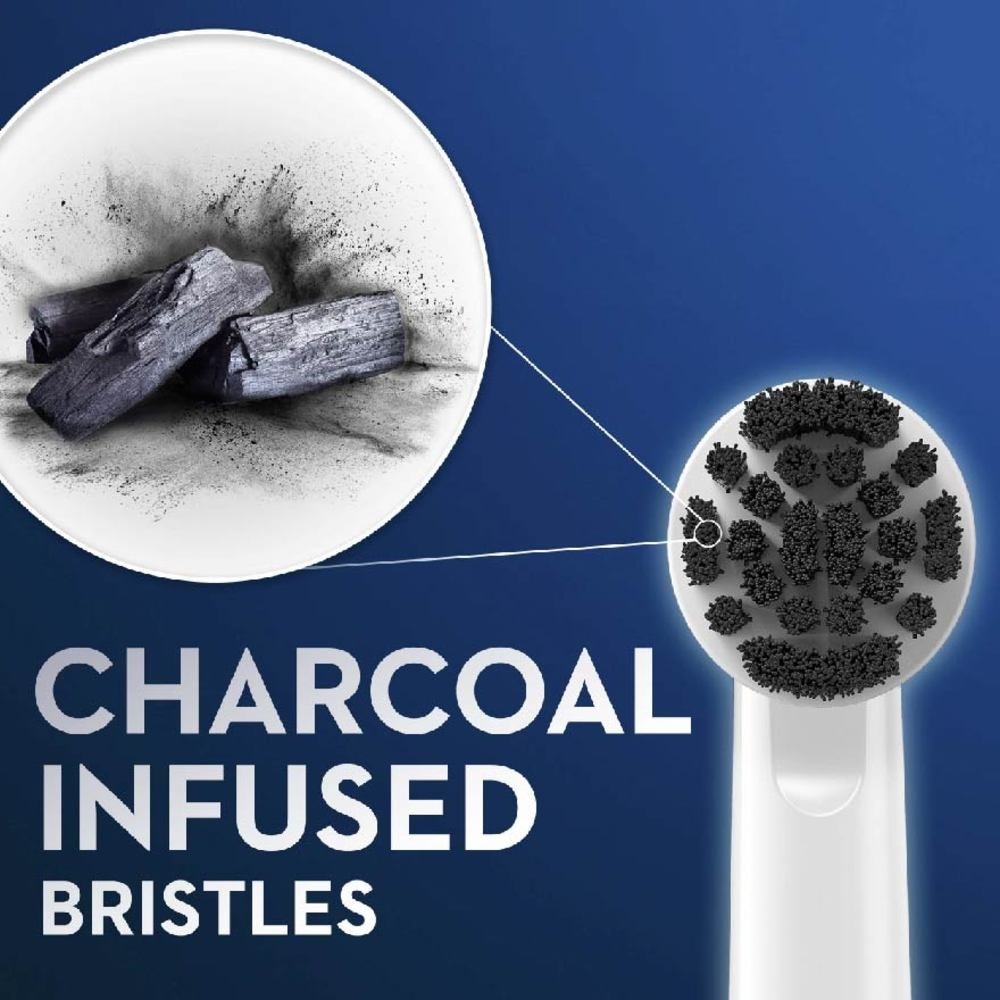 Charcoal Brush Heads Refills (Charcoal Infused Bristles for Whiter Teeth) 4s