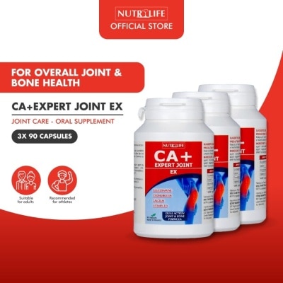 NUTRILIFE CA+ Expert Joint EX Veggiecap Supplement Packset (Dual Action for Joint & Bones) 90s x 3