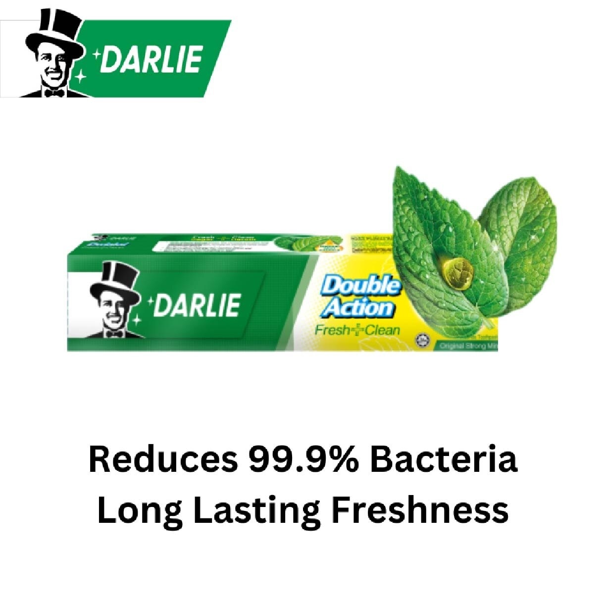 Double Action Toothpaste Fresh + Clean Packset (Effectively Reduces Oral Bacteria) 175g X 4s