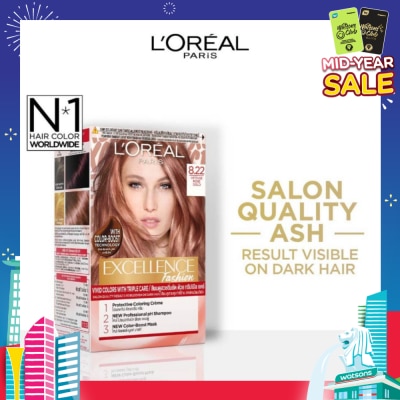 L'OREAL PARIS EXCELLENCE Fashion Hair Colour #8.22 Intense Rose Gold 172ml