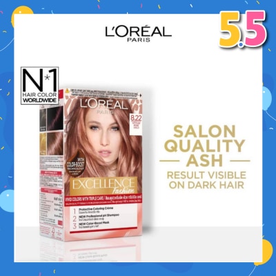 L'OREAL PARIS EXCELLENCE Fashion Hair Colour #8.22 Intense Rose Gold 172ml