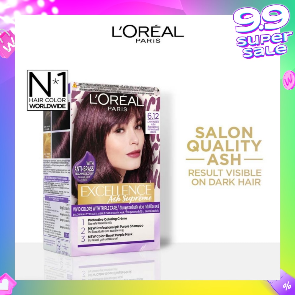 L'OREAL PARIS EXCELLENCE Fashion Hair Colour #6.12 Lavender Ash 172ml
