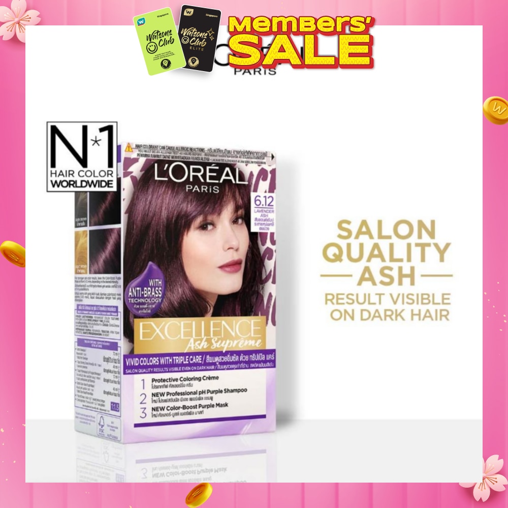 L'OREAL PARIS EXCELLENCE Fashion Hair Colour #6.12 Lavender Ash 172ml