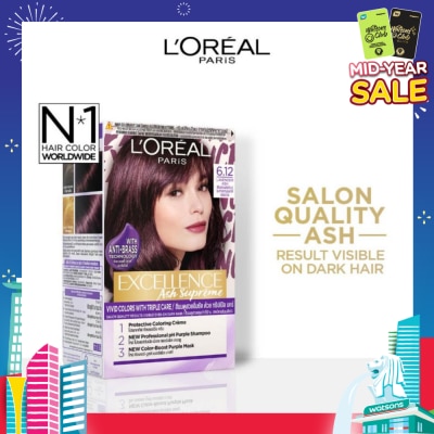 L'OREAL PARIS EXCELLENCE Fashion Hair Colour #6.12 Lavender Ash 172ml