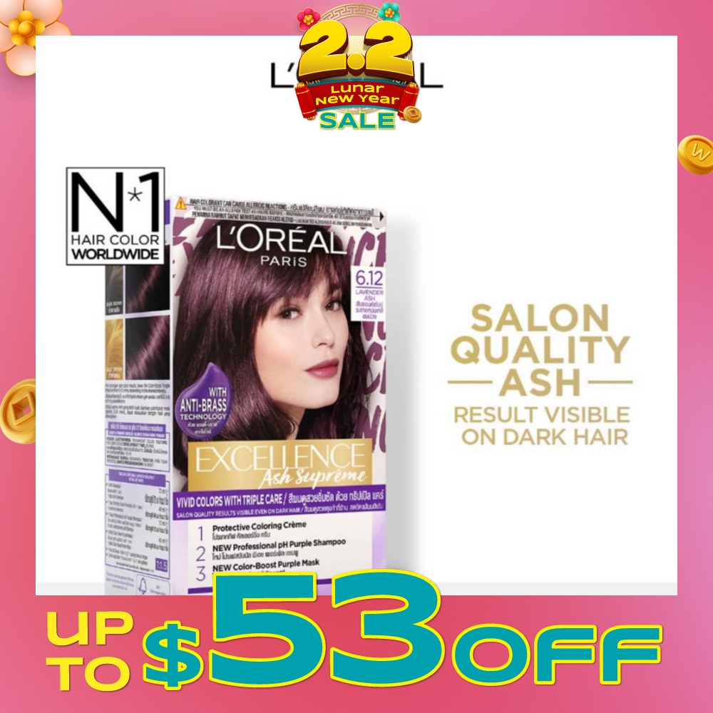 L'OREAL PARIS EXCELLENCE Fashion Hair Colour #6.12 Lavender Ash 172ml