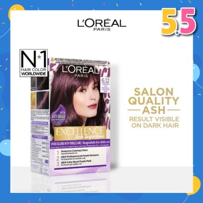 L'OREAL PARIS EXCELLENCE Fashion Hair Colour #6.12 Lavender Ash 172ml
