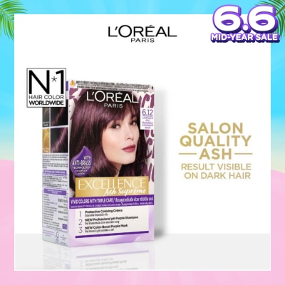 L'OREAL PARIS EXCELLENCE Fashion Hair Colour #6.12 Lavender Ash 172ml