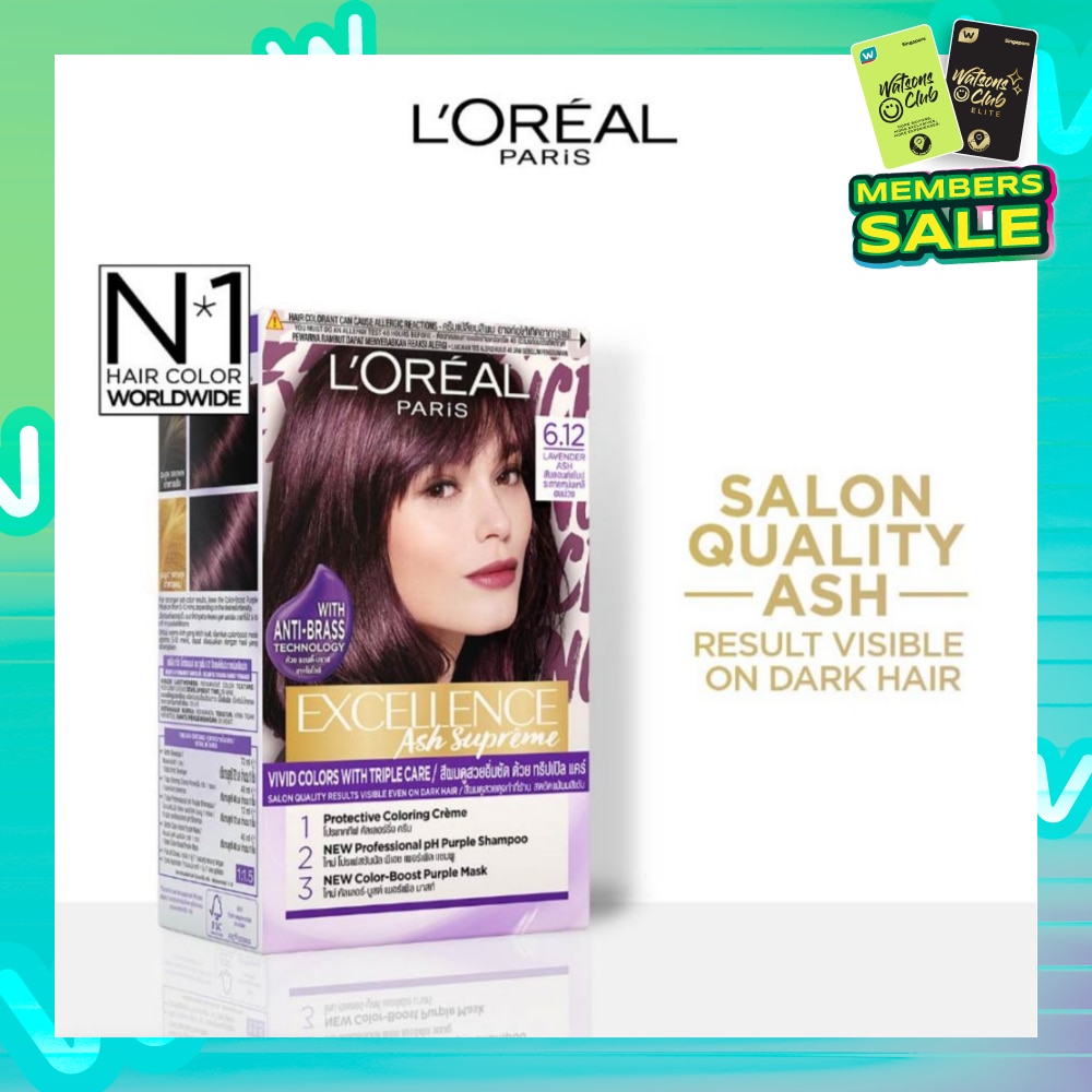 L'OREAL PARIS EXCELLENCE Fashion Hair Colour #6.12 Lavender Ash 172ml