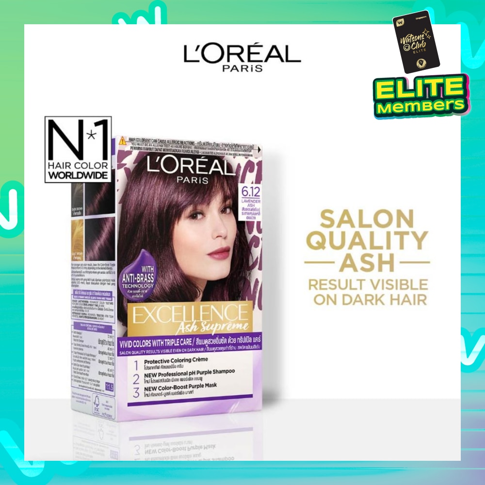 L'OREAL PARIS EXCELLENCE Fashion Hair Colour #6.12 Lavender Ash 172ml