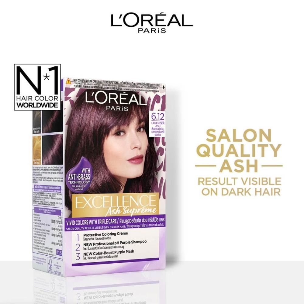 L'OREAL PARIS EXCELLENCE Fashion Hair Colour #6.12 Lavender Ash 172ml