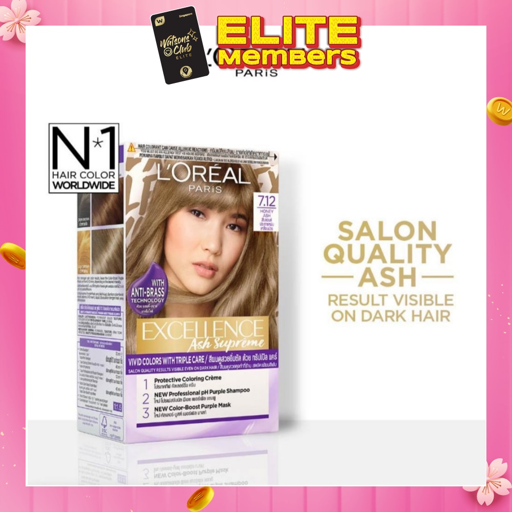 L'OREAL PARIS EXCELLENCE Fashion Hair Colour #7.12 Honey Ash 172ml