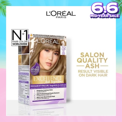 L'OREAL PARIS EXCELLENCE Fashion Hair Colour #7.12 Honey Ash 172ml