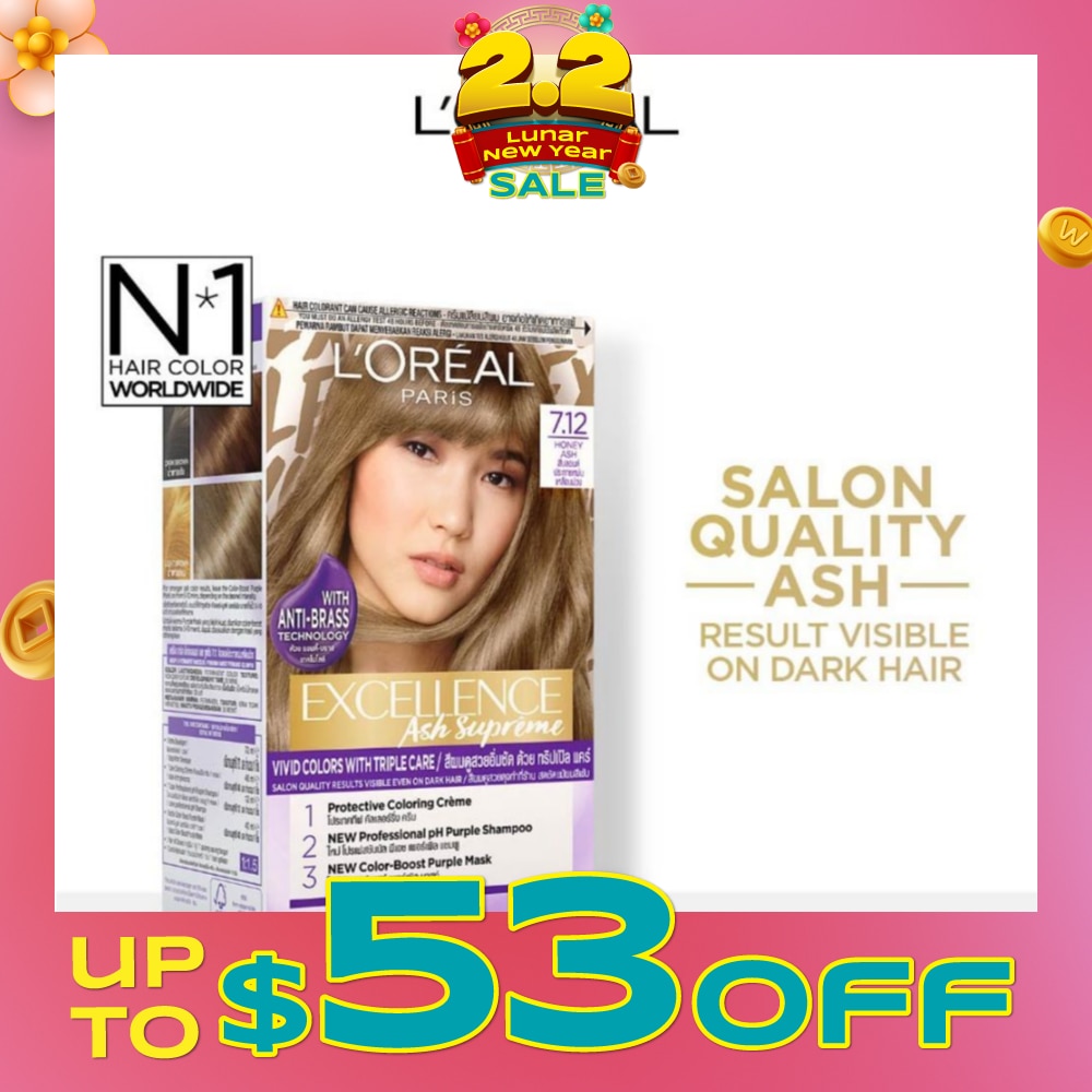 L'OREAL PARIS EXCELLENCE Fashion Hair Colour #7.12 Honey Ash 172ml