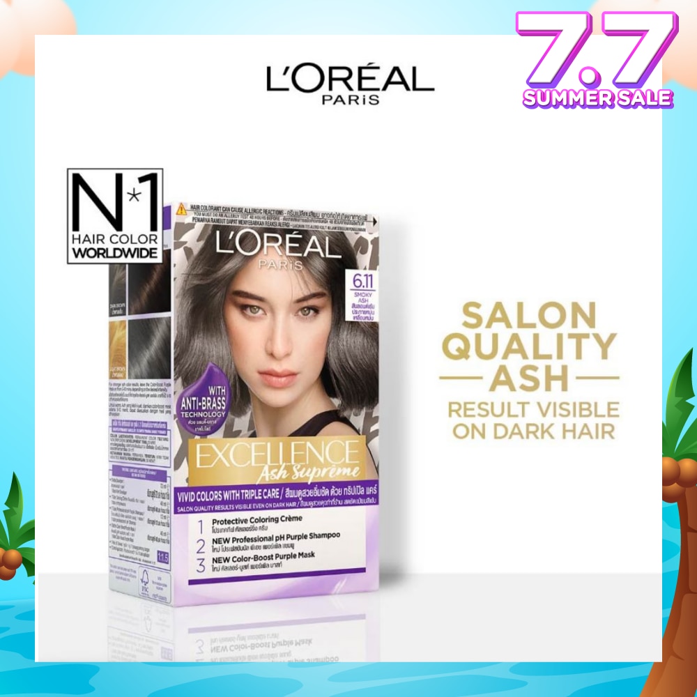 L'OREAL PARIS EXCELLENCE Fashion Hair Colour #6.11 Smoky Ash 172ml