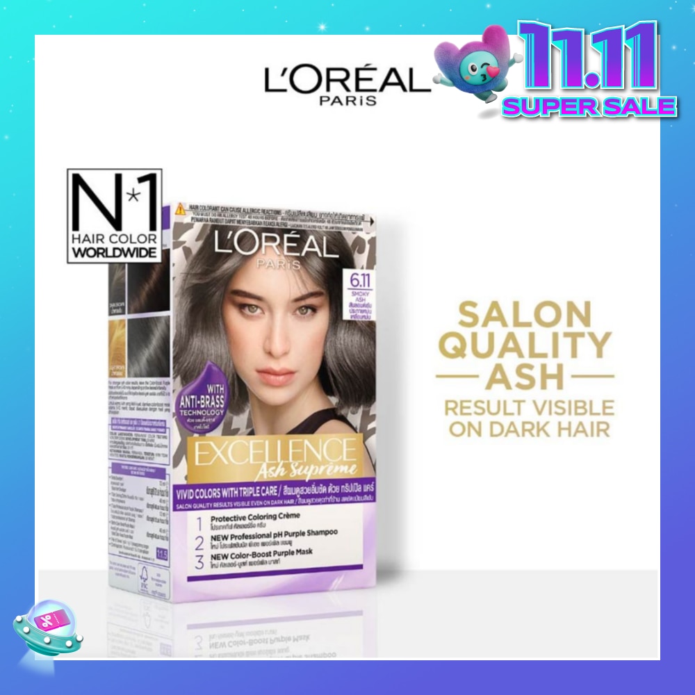 L'OREAL PARIS EXCELLENCE Fashion Hair Colour #6.11 Smoky Ash 172ml