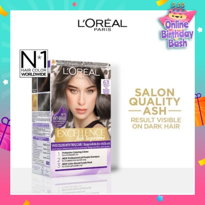 L'OREAL PARIS EXCELLENCE Fashion Hair Colour #6.11 Smoky Ash 172ml