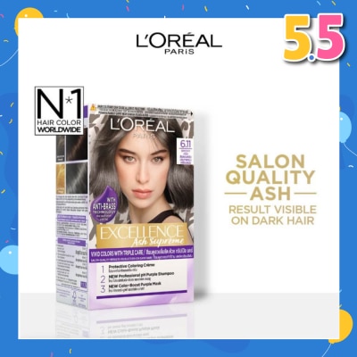 L'OREAL PARIS EXCELLENCE Fashion Hair Colour #6.11 Smoky Ash 172ml