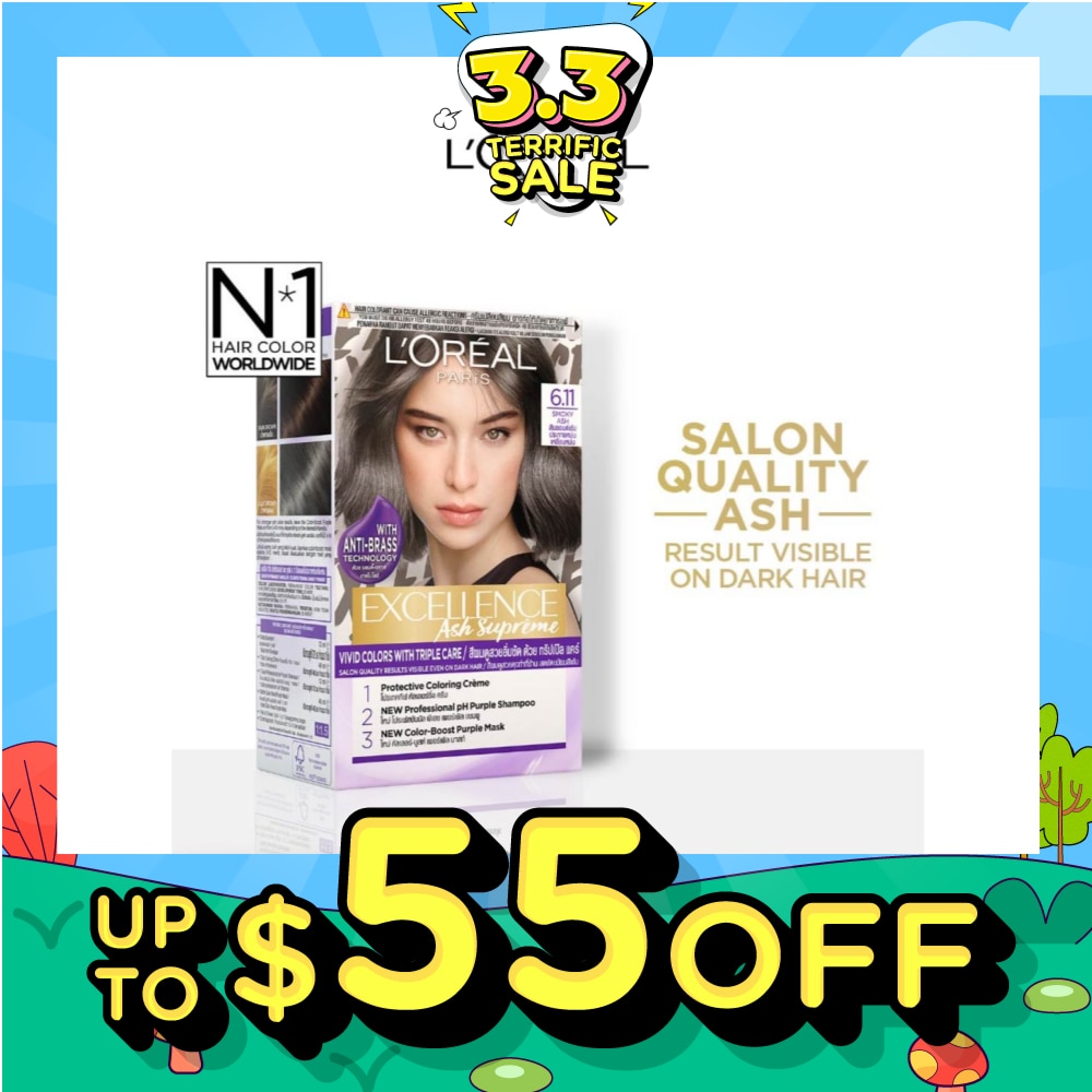 L'OREAL PARIS EXCELLENCE Fashion Hair Colour #6.11 Smoky Ash 172ml