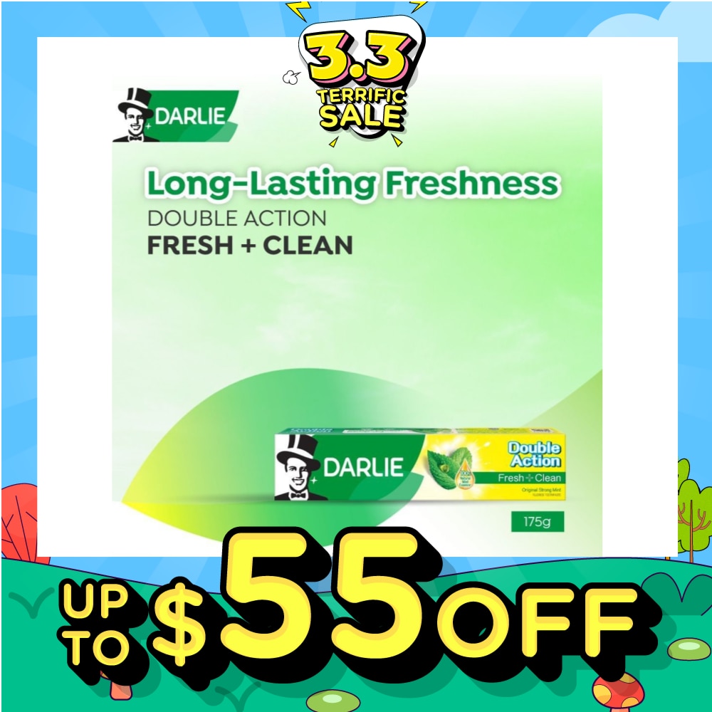 Double Action Freshness Toothpaste Fresh + Clean Original Mint 175g
