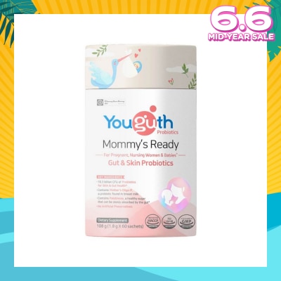 YOUGUTH PROBIOTICS Mommy's Ready Gut & Skin Probiotics Dietary Supplement Sachet 1.8g x 60s