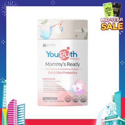 YOUGUTH PROBIOTICS Mommy's Ready Gut & Skin Probiotics Dietary Supplement Sachet 1.8g x 60s