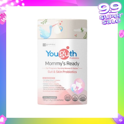 YOUGUTH PROBIOTICS Mommy's Ready Gut & Skin Probiotics Dietary Supplement Sachet 1.8g x 60s