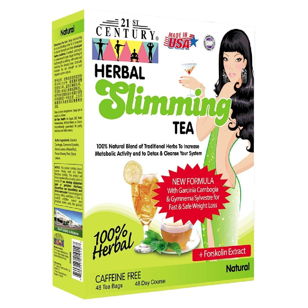 100% Herbal Slimming Caffine Free Tea Natural Tea Bags (Increase Metabolic Activity) 2g x 24s