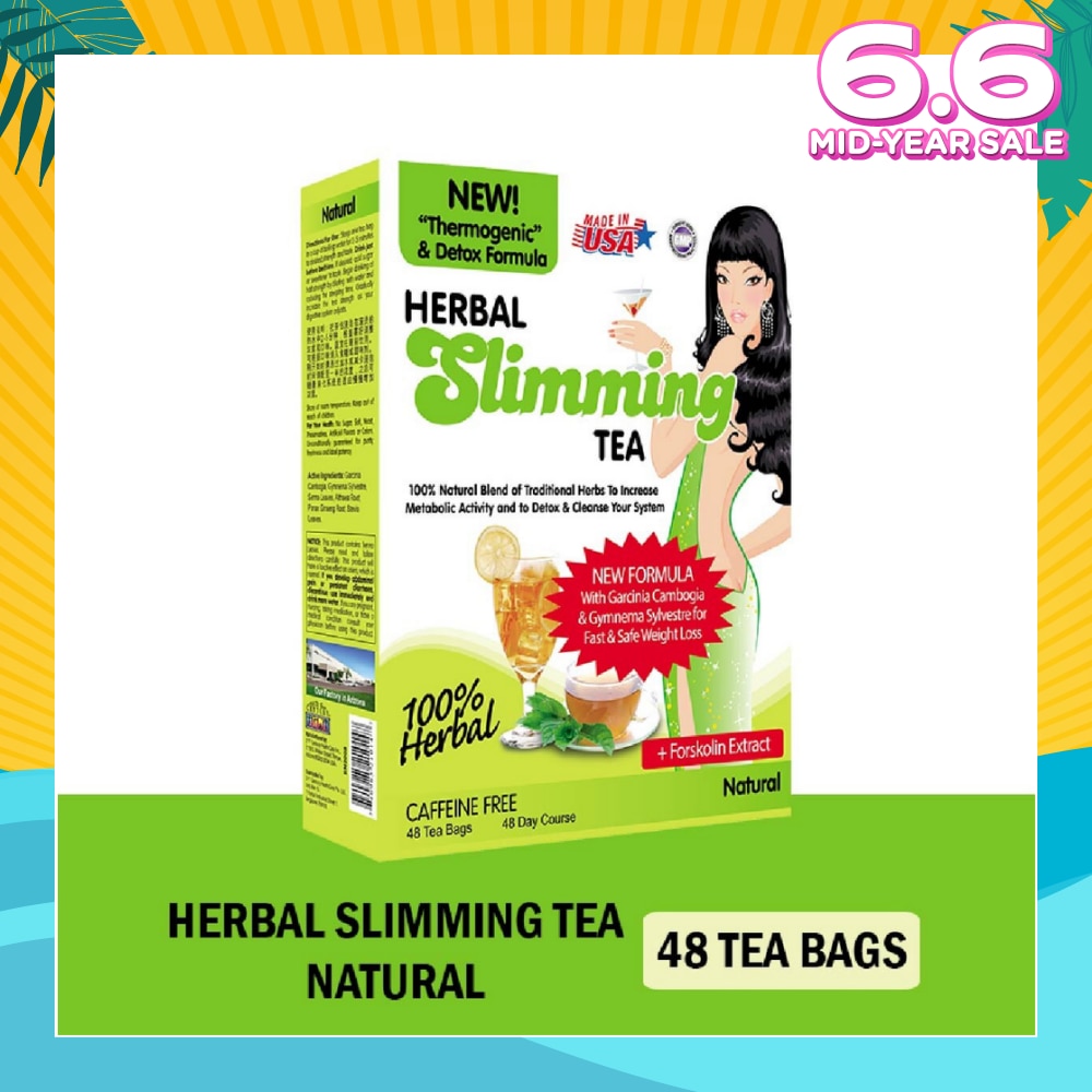 100% Herbal Slimming Caffine Free Tea Natural Tea Bags (Increase Metabolic Activity) 2g x 24s