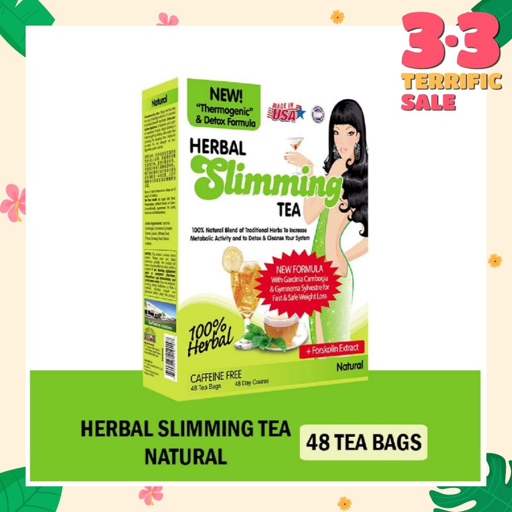 100% Herbal Slimming Caffine Free Tea Natural Tea Bags (Increase Metabolic Activity) 2g x 24s