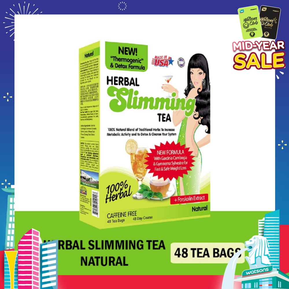 100% Herbal Slimming Caffine Free Tea Natural Tea Bags (Increase Metabolic Activity) 2g x 24s