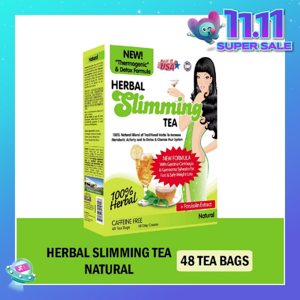 100% Herbal Slimming Caffine Free Tea Natural Tea Bags (Increase Metabolic Activity) 2g x 24s