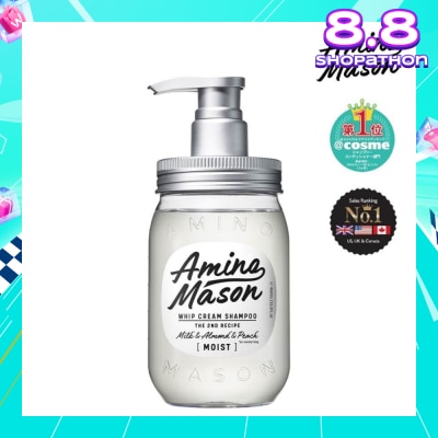 AMINO MASON Whip Cream Shampoo Moist (Suitable for Normal To Dry And Damaged Hair) 450ml