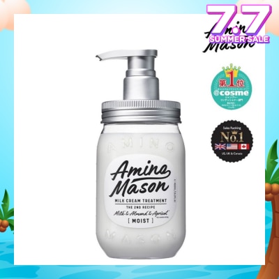 AMINO MASON Milk Cream Treatment Moist (Suitable for Normal To Dry And Damaged Hair) 450ml