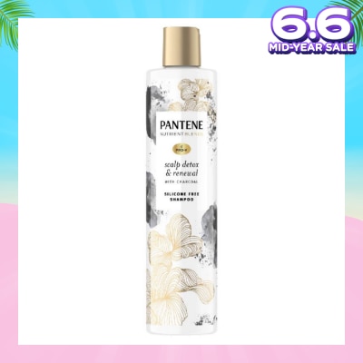 PANTENE Nutrient Blends Scalp Detox & Renewal with Charcoal Shampoo (Detox & Strengthens Hair) 270ml