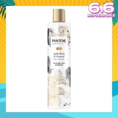 PANTENE Nutrient Blends Scalp Detox & Renewal with Charcoal Shampoo (Detox & Strengthens Hair) 270ml