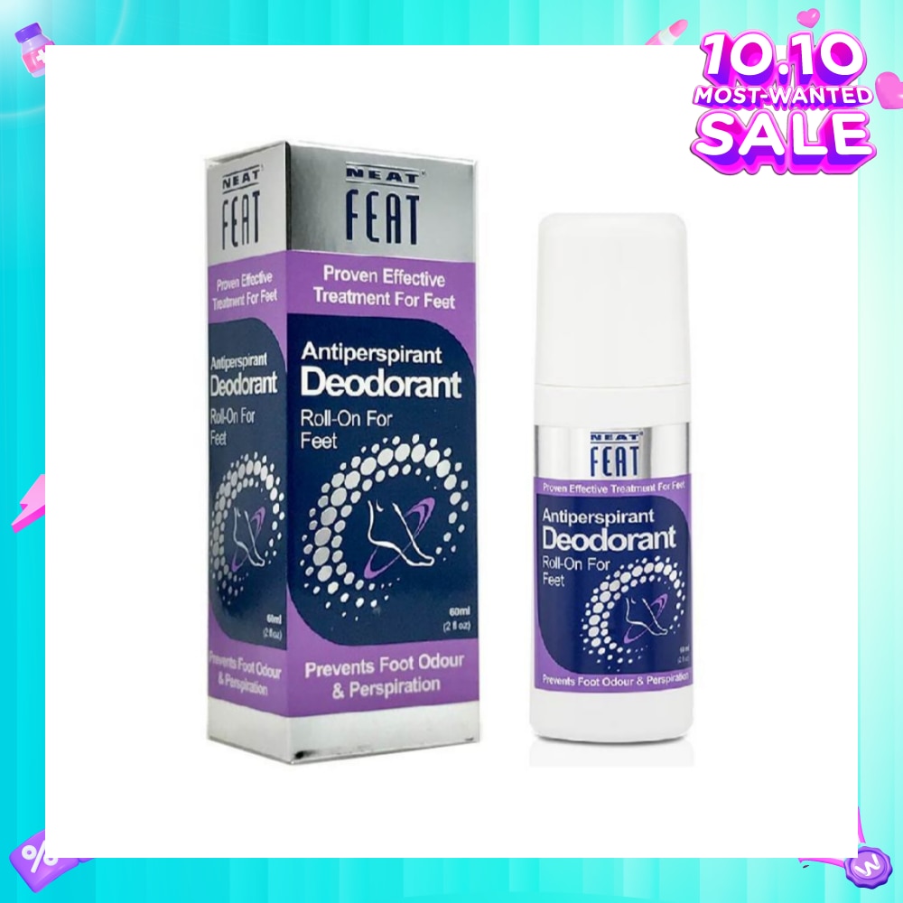 Antiperspirant Deodorant Roll-On for Feet (Prevents Foot Odour & Perspiration) 60ml