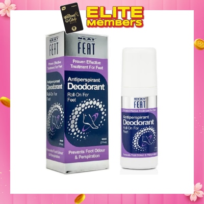 NEAT FEAT Antiperspirant Deodorant Roll-On for Feet (Prevents Foot Odour & Perspiration) 60ml