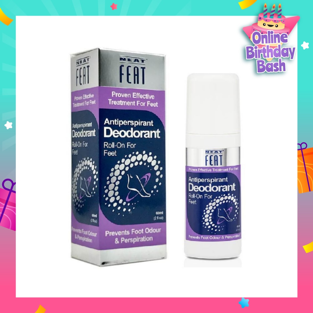Antiperspirant Deodorant Roll-On for Feet (Prevents Foot Odour & Perspiration) 60ml