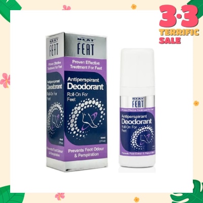 NEAT FEAT Antiperspirant Deodorant Roll-On for Feet (Prevents Foot Odour & Perspiration) 60ml