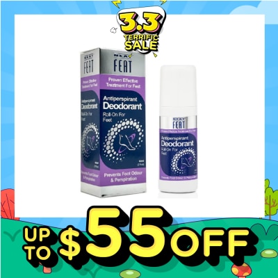NEAT FEAT Antiperspirant Deodorant Roll-On for Feet (Prevents Foot Odour & Perspiration) 60ml