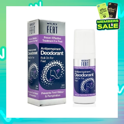 NEAT FEAT Antiperspirant Deodorant Roll-On for Feet (Prevents Foot Odour & Perspiration) 60ml