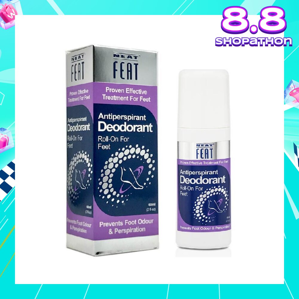 Antiperspirant Deodorant Roll-On for Feet (Prevents Foot Odour & Perspiration) 60ml