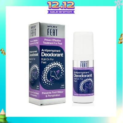 NEAT FEAT Antiperspirant Deodorant Roll-On for Feet (Prevents Foot Odour & Perspiration) 60ml