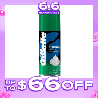 GILLETTE - Foamy Menthol Shave Foam 175g