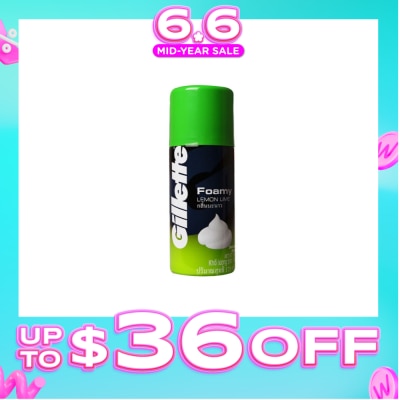 GILLETTE - Foamy Lemon Lime Shaving Foam 175g