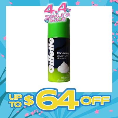 GILLETTE - Foamy Lemon Lime Shaving Foam 175g