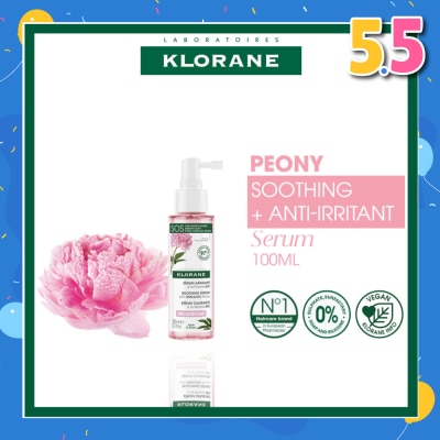 KLORANE Soothing + Anti-Irritant Peony Serum (For Sensitive Scalp Looking For Relief & Comfort) 100ml
