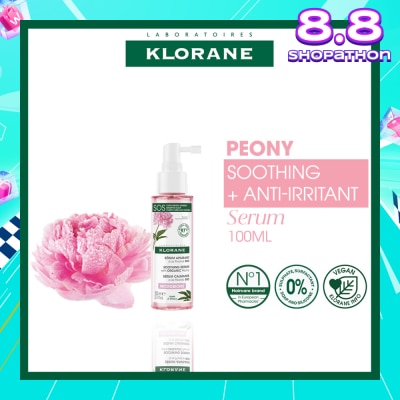 KLORANE Soothing + Anti-Irritant Peony Serum (For Sensitive Scalp Looking For Relief & Comfort) 100ml