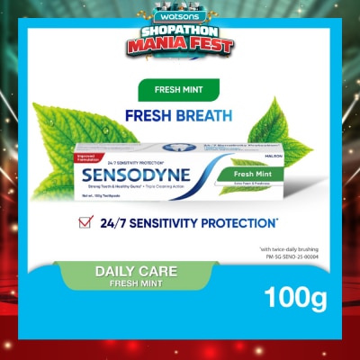 SENSODYNE - Sensitive Teeth Oral Care Toothpaste Fresh Mint (Dental Sensitivity Relief) 100g