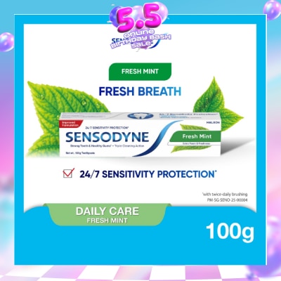 SENSODYNE - Sensitive Teeth Oral Care Toothpaste Fresh Mint (Dental Sensitivity Relief) 100g